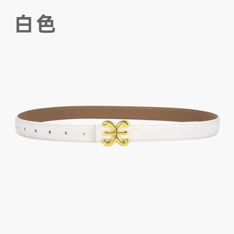 Cowhide Belt Women'S Decorative Shirt Jeans Belt Women'S Leather Belt 2.3Cm