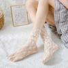 Кружевные носки, женские летние ультратонкие прозрачные сетчатые свободные длинные носки в сетку JK Lolita, милые кавайные милые носки принцессы для девочек