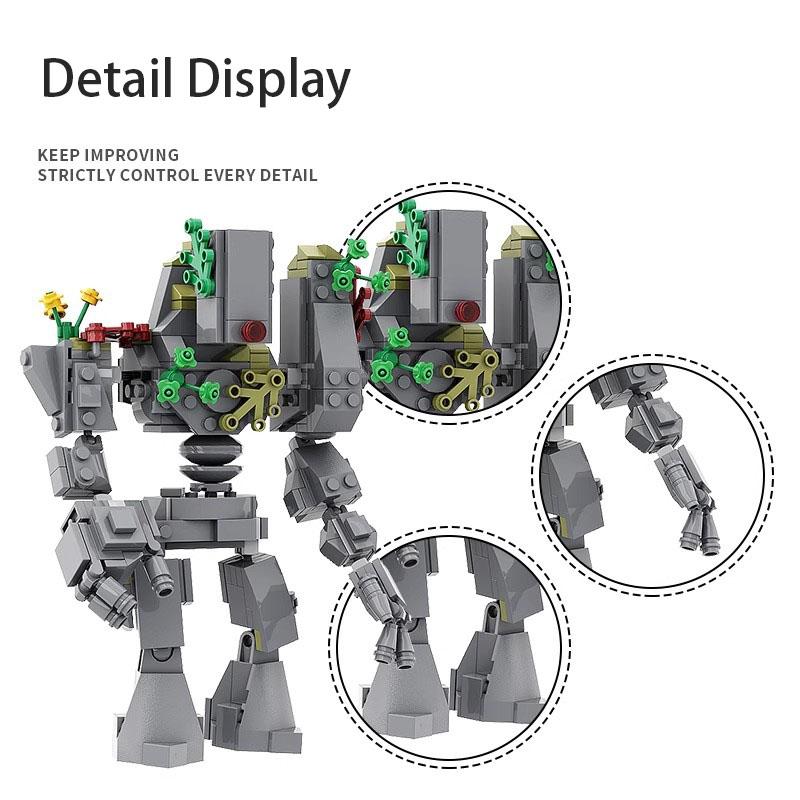 Игровые периферийные устройства MOC Terraria Каменный Гигант Мех Сборка из Мелких Частиц Строительные Блоки Головоломка Игрушка