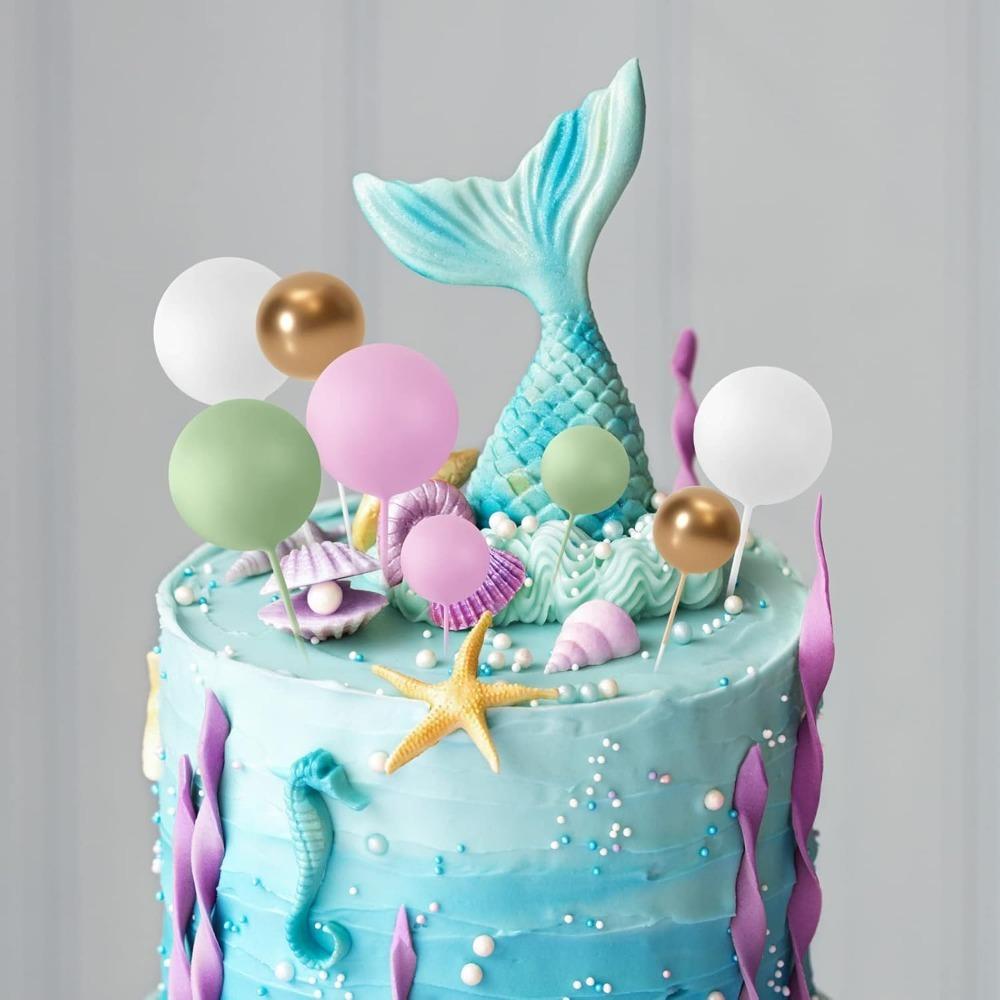 20 шт. С Днем Рождения Торт Золотые и Серебряные Пенопластовые Шарики Свадебная Вечеринка Торт на День Рождения Юбилейная Вечеринка Декор Сделай Сам Рождественское Украшение