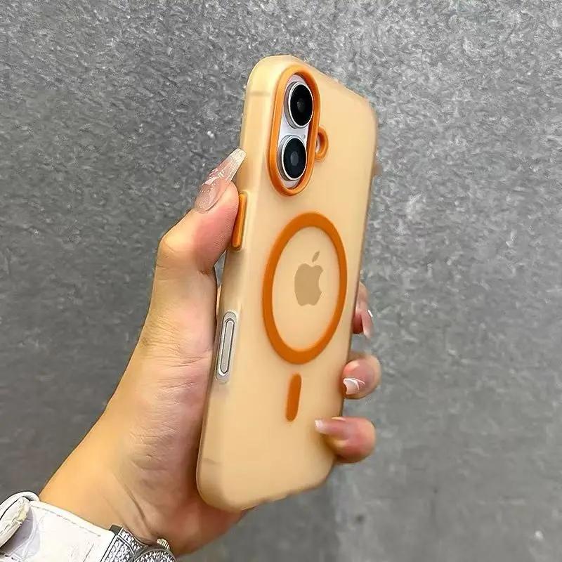 Матовый Леденец Магнитный Беспроводная Зарядка Прозрачный Чехол для iPhone 16 15 14 Plus 13 12 Pro Max для Magsafe Ударопрочная Мягкая Обложка