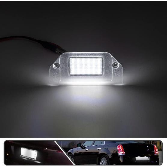 2Pcs LED License Plate Lights Number Lamp for Chrysler 300 2005-2014 Powered by High Power SMD Xenon White LED Error Free