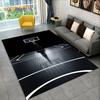 3D Basketball Cour Cartoon Area Rug Large,Carpet Rug for Living Room Bedroom Sofa Playroom Doormat Decor,Kids Non-slip Floor Mat