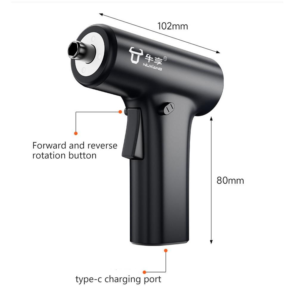 3.6V Mini Electric Screwdriver Manual Cordless Multi-Function Large Torque DIY Project Tool with Brushed Motor