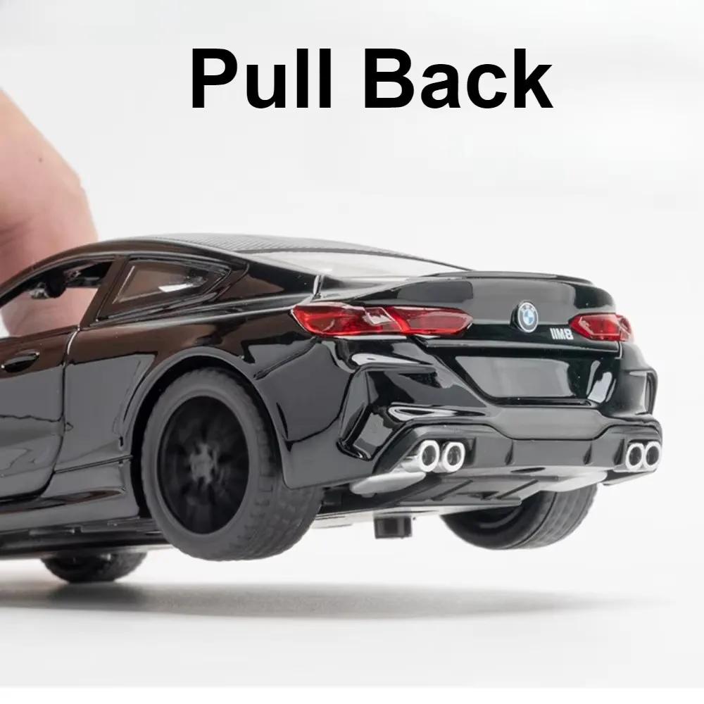 1:32 Scale M8 X5 Toy Alloy Diecast Car Model High Simulation Sound Light Pull Back Toys Vehicles Children's Interactive Toys