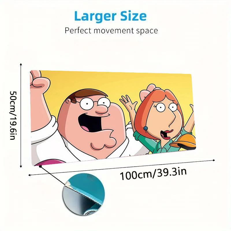 Family Guy2 Print Cushion Non-slip Laptop Tablet Big Mousepad XXL Mat Mini PC Playmat With Lock edge