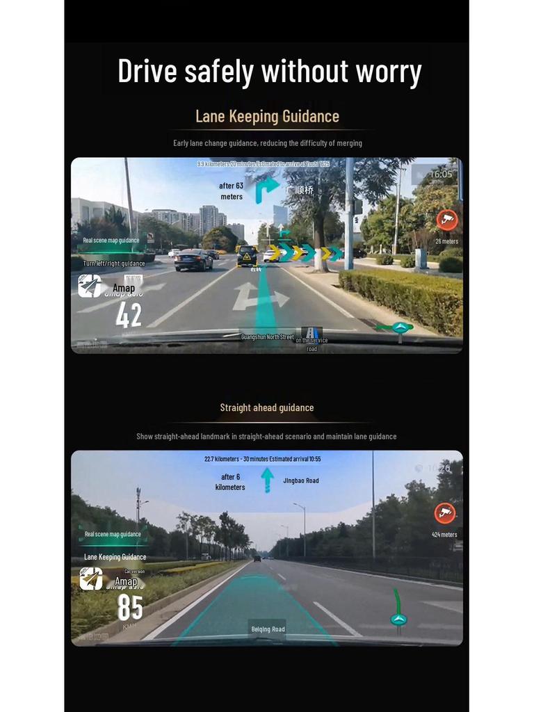 12" Android 8.1 Rearview Mirror Dash Cam with Dual Lens & 4G RAM AR Navigation.