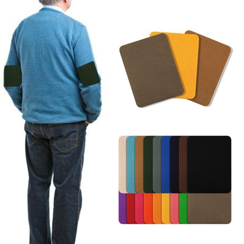 Твиловые заплатки для ремонта локтей и коленей с термоклеящейся основой, аппликация для легкого нанесения на рубашку и джинсы