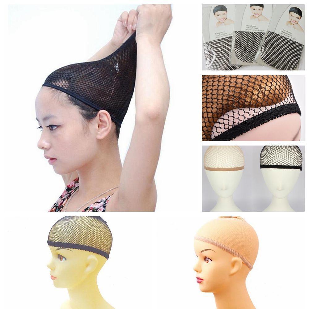 Stretch Black/Nude Nylon Bald Cap Snood Hair Mesh Wig Stocking