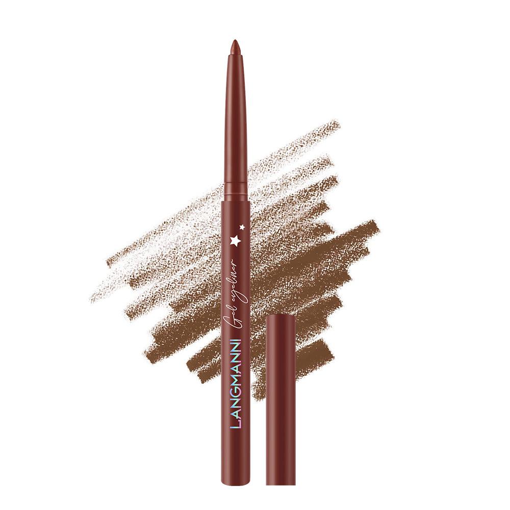 LANGMANNI Новая подводка для глаз водонепроницаема и долговечна, не теряет сознание и имеет автоматическое вращение подводки для глаз.