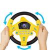 Kids Steering Wheel Toy with Suction Cup Music 360 Degrees Rotatable Toddlers Car Driving Simulation