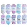 Millais Cotton Medium 10 Crochet Knitting Gradient Yarn, Weight, Balls, Approx. 40g/128m, (10-Color Set)