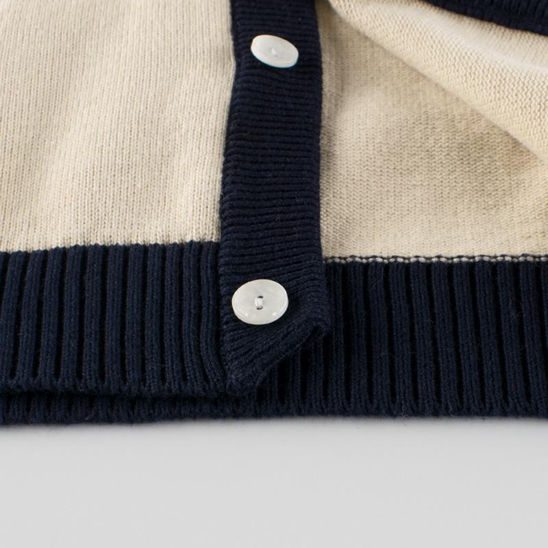 Детский кардиган для мальчиков, вязаный свитер, осенний свитер на пуговицах, кардиган для маленьких мальчиков