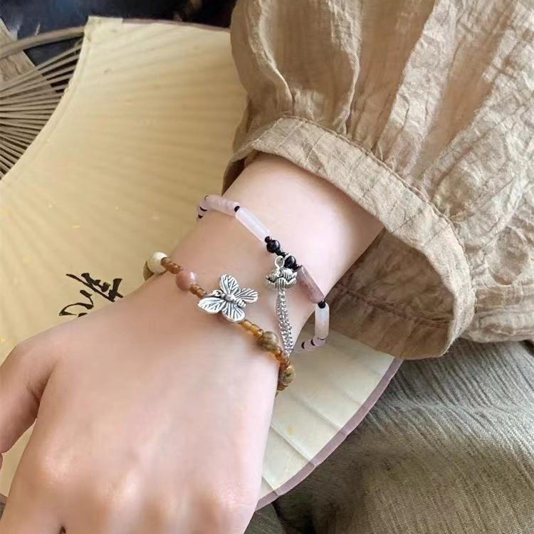 Lotus Butterfly Stylish Bracelet Retro Artistic Design Perfect For Summer Gifts