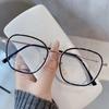Fashion TR90 Anti-Blue Light Glasses Women Men Oversized Optical Frame Eye Protection Ultra Light Eyeglasses Office Eyeglasses