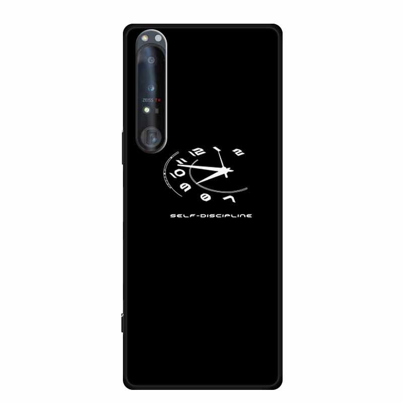 Чехол для телефона Sony 1 IV: Черный мягкий чехол из ТПУ с полым узором и простыми линиями