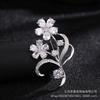 Elegant Zircon-Studded Brooch for Women's Suits
