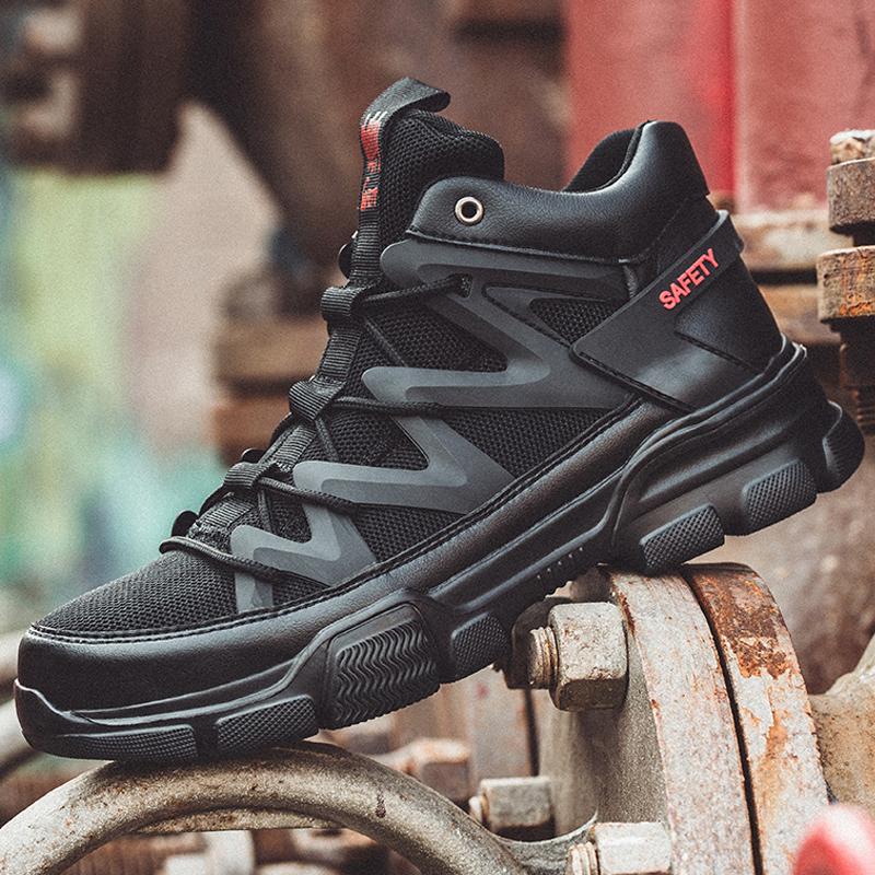 Модная легкая защитная обувь, рабочие кроссовки, обувь со стальным носком, неразрушимая защитная обувь для мужчин, рабочая обувь с защитой от проколов 2024