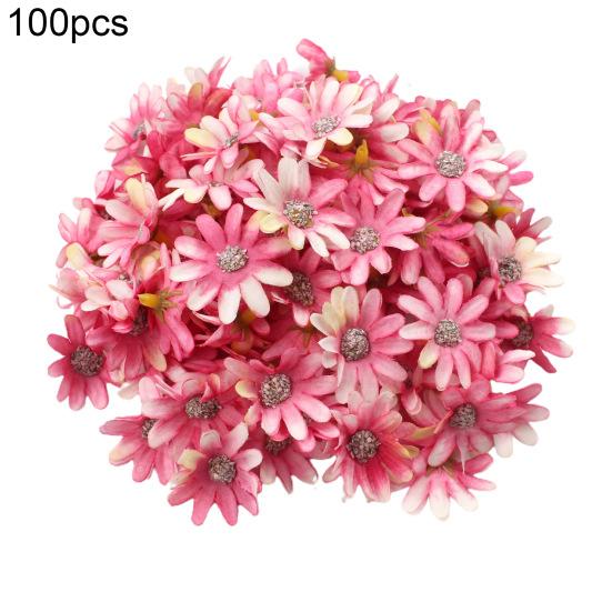 100 шт./пакет, искусственная голова цветка, без полива, антивозрастная, устойчивая к атмосферным воздействиям, прочная, красивая гирлянда, искусственный цветок, свадебный декор