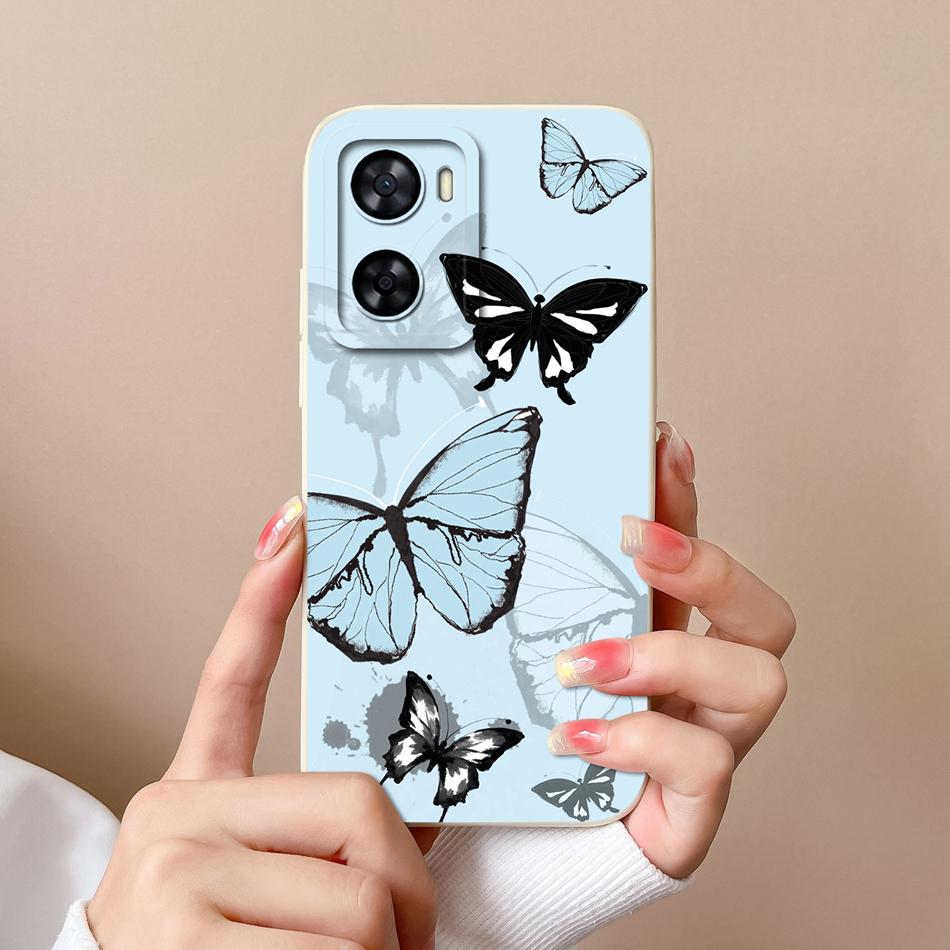 For Oppo A57 A57S A57E Case Cute Cartoon Soft Liquid Silicone Back Cover For Oppo A 57 4G 5G Full Protection Shockproof Bumper