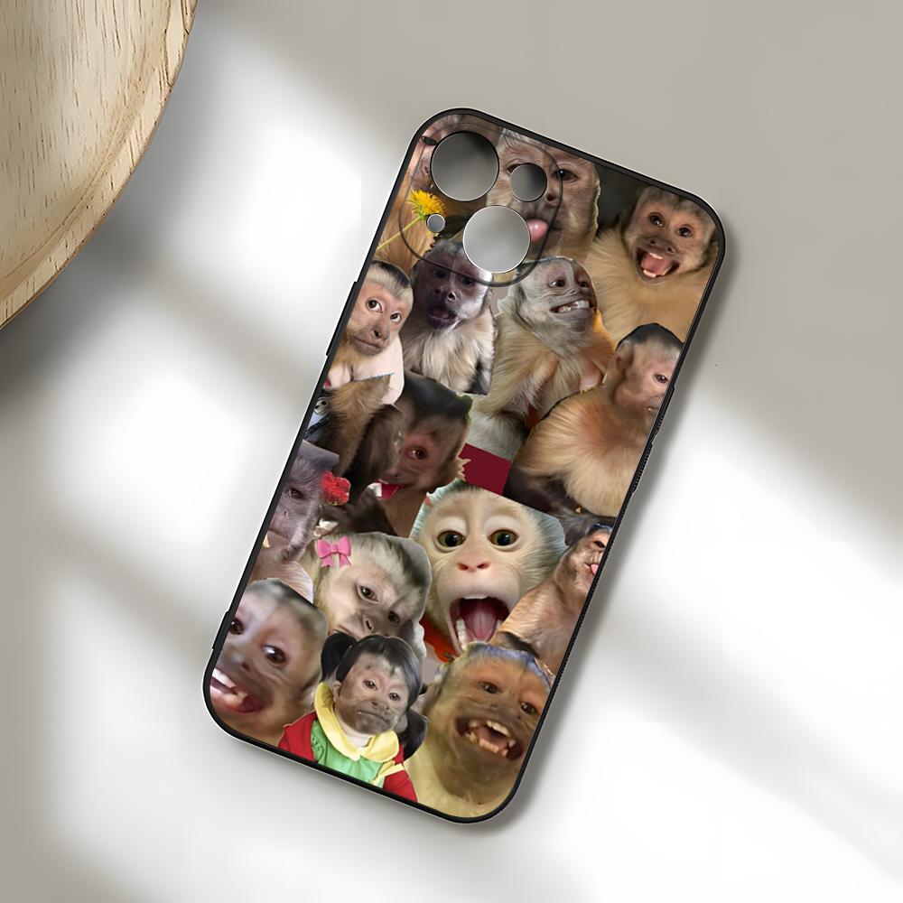Смешной Чехол-Обезьянка Для IPhone 17 Pro Max 15 Pro 16 14 Plus 12 13 Mini 11 Pro Ударопрочный Мягкий Чехол