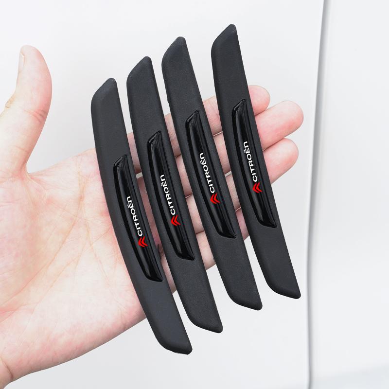 4Pcs Car Door Anti Scratch Protection Strips For Citroen C4 C3 C2 C1 Berlingo Xsara Grand Rubber Decoration Sticker Car Supplies aks256