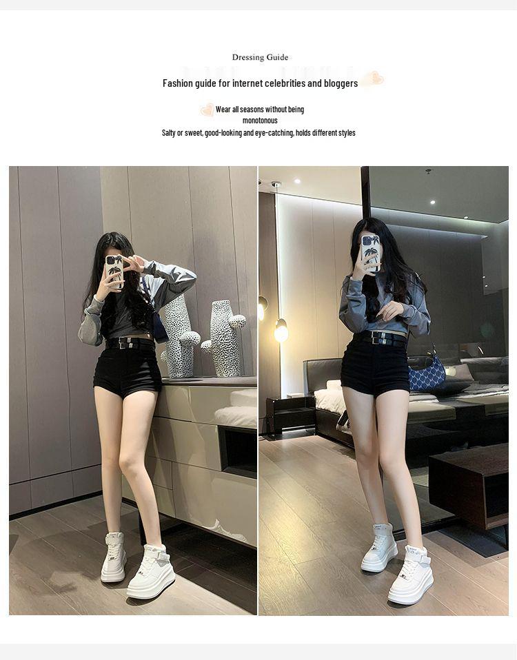 Женские модные осенне-зимние кроссовки с высоким верхом - Повседневная спортивная обувь на толстой подошве