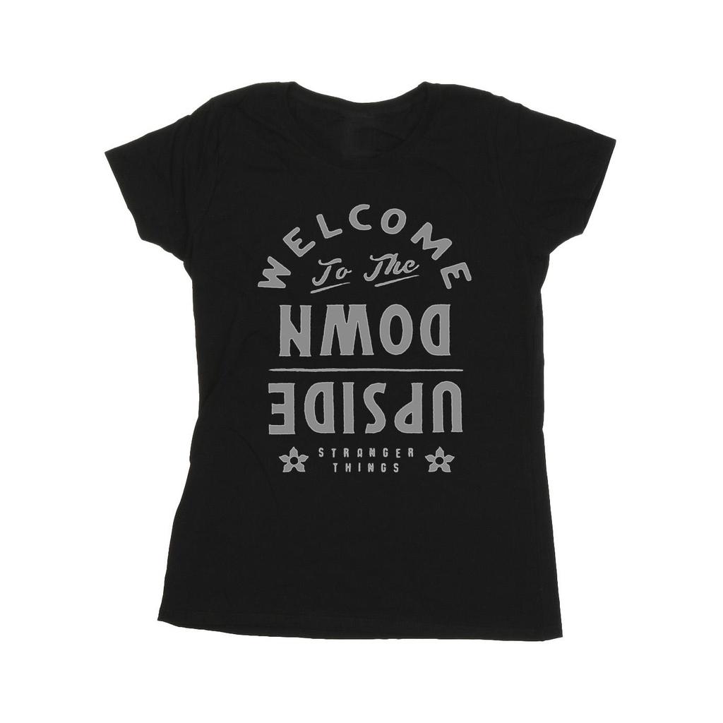 Netflix Womens/Ladies Stranger Things Welcome To Upside Down Cotton T-Shirt
