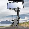 Car phone holder for rearview mirror, arm 18cm - black