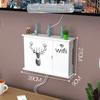 Mounted Storage Box Wall Wifi Router Rack Wall Hanging Plug Board Bracket Cable Organizer PVC Panel Shelf Home Decor Wireless