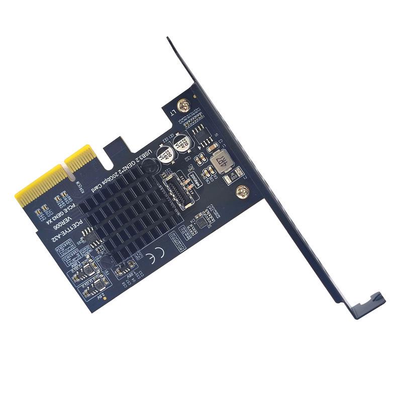 Карта расширения PCIe 4x на USB 3.2 Gen 2x2 20 Гбит/с с чипом ASM3242