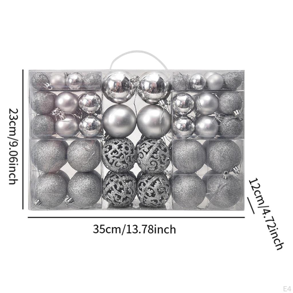 Christmas Ball Ornaments Set Party Supplies DIY Crafts Reusable Pendant Drops for Indoor