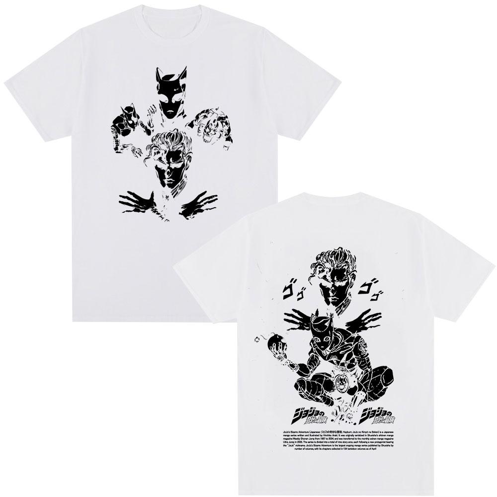 Summer Anime Jojo Bizarre Adventure Killer Queen Kira Yoshikage T Shirts Unisexs Women Cotton New Short Sleev