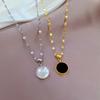 Simple Star Butterfly Zircon Pendant Tassel Necklace Stainless Steel Geometric Choker Jewelry Party Gifts For Women Girls