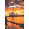 Cityscape Travel Metal Sign, Urban Landscape Wall Decor 20x30cm