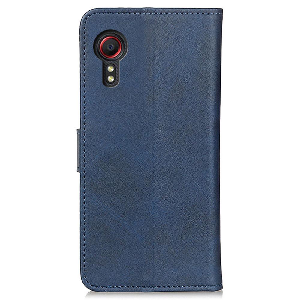 Кожаный чехол с текстурой коровьей кожи для Samsung Galaxy Xcover7 с кошельком и подставкой