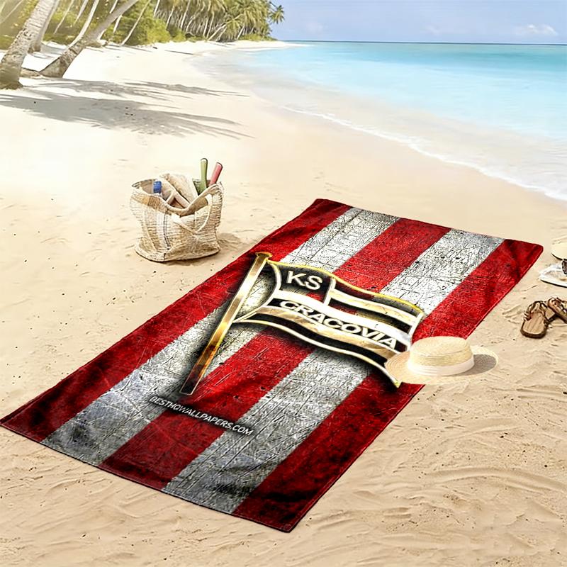 Ks Cracovia Print Beach Towel Large Soft Quick Dry Towel For Beach Camping Swimming