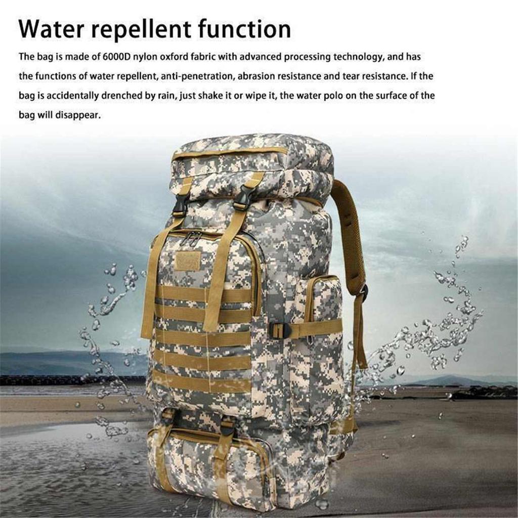 80L уличные военные рюкзаки из ткани Оксфорд, водонепроницаемый тактический рюкзак, спортивные сумки для кемпинга, пешего туризма, треккинга, рыбалки, охоты