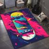 1PC Drawing Ideas Skateboard Print Carpet for Living Room Bedroom Sofa Doormat Decor Sofa Table Area Rug Non-slip Floor Mat