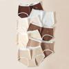 7Pcs Cotton Women Panties Breathable Underwear Cute Girls Briefs Soft Week Pantys Sexy Low-Rise Underpants Solid Female Lingerie