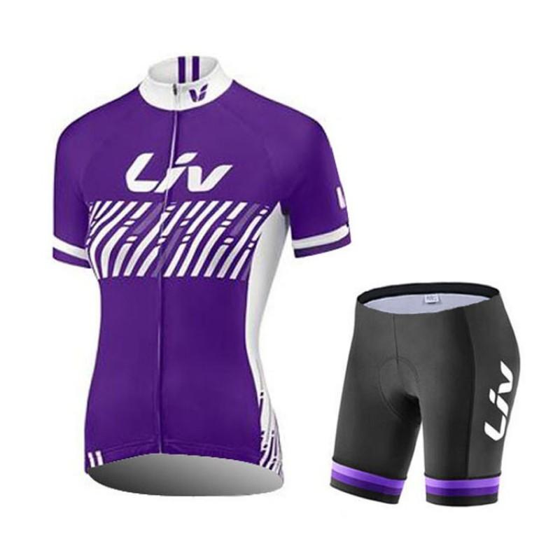 LIV Womens Cycling Jersey Set Short Sleeve Team Edition Moisture Wicking Quick Dry Performance Apparel