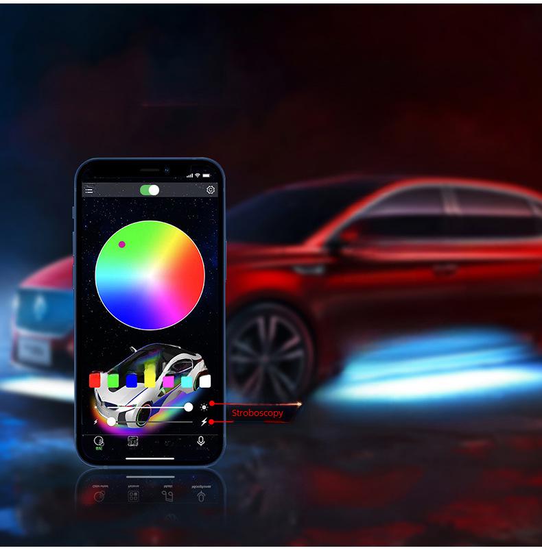 RGB музыкальная ритм-подсветка шасси автомобиля для внедорожников