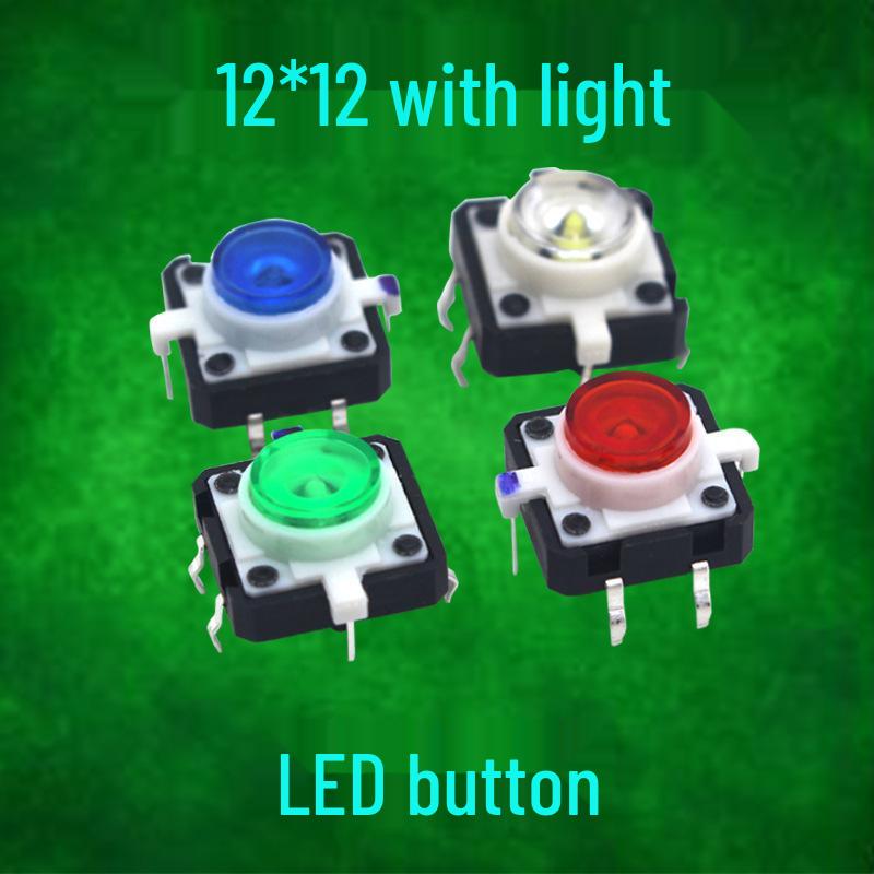 12x12 High Brightness LED Illuminated Tactile Push Button Switch