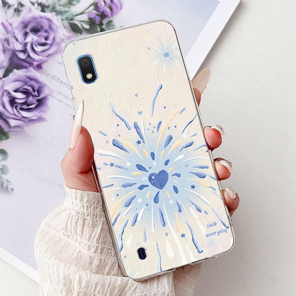 Прозрачный чехол для Samsung A10 SM-A105F Милые модные цветы Нарисованная задняя крышка Для телефона Samsung Galaxy A10 A105G A105M A105FN