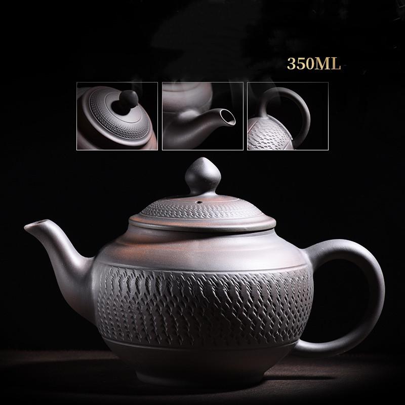 Фиолетовый керамический чайник, керамический чайник для кунг-фу, чайный сервиз, нож для прыжков, горшок для резьбы, одиночный горшок ручной работы