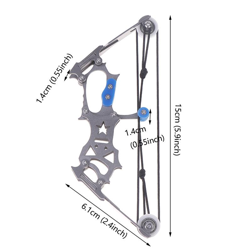 Mini Compound Bow And Arrow Set With 4 Arrows Stainless Steel Mini Archery Bow Practice Set For Adults Hunting Recreational