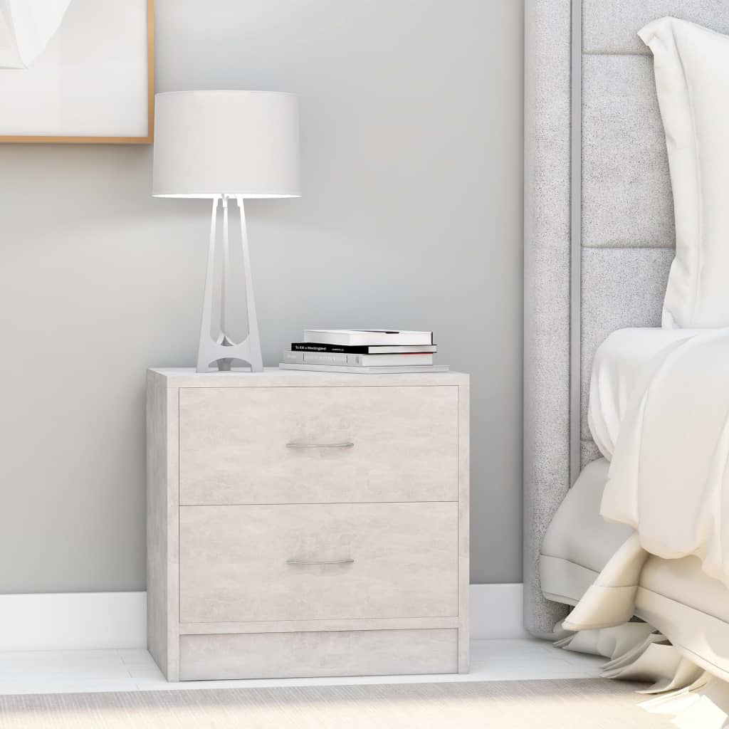 Nightstands 2 pcs Concrete Grey 40 x 30 x 40 cm Particleboard