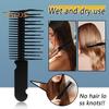 Расческа для влажных волос с рифленой ручкой, антистатическая, с мелкими широкими зубьями, для мужчин и женщин, для коротких, длинных, вьющихся, тонких, густых волос, для распутывания