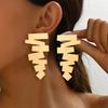 Мода Индивидуальность Геометрические Неправильные Лестница Тренд Темперамент Универсальные Ювелирные изделия Серьги Серьги