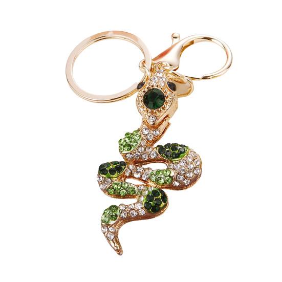 Брелок для ключей со стразами в форме змеи, декоративный держатель для ключей в машину, сумка для багажа, брелок, аксессуары